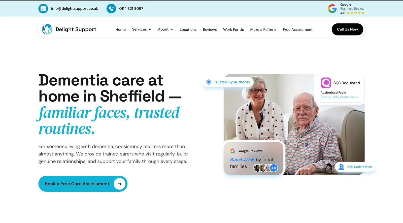 Dementia care service page