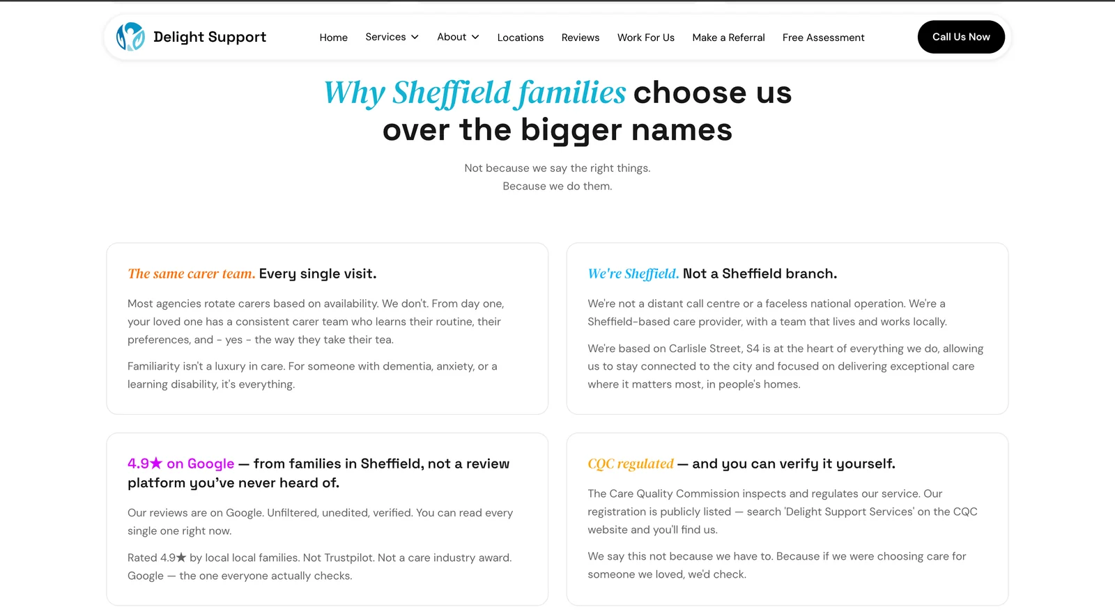 Why Sheffield families choose Delight Support
